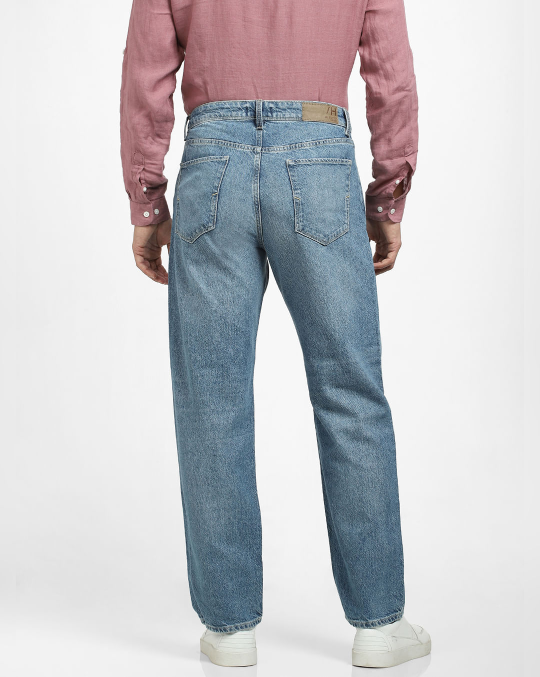 Buy Blue Mid Rise Washed Loose Fit Jeans for Men Online at