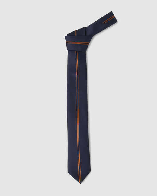 Dark Navy Striped Tie