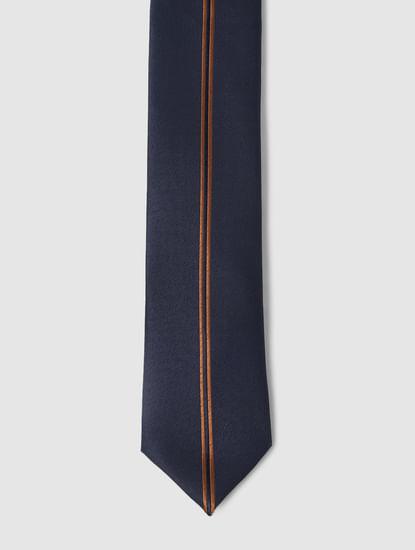 Dark Navy Striped Tie