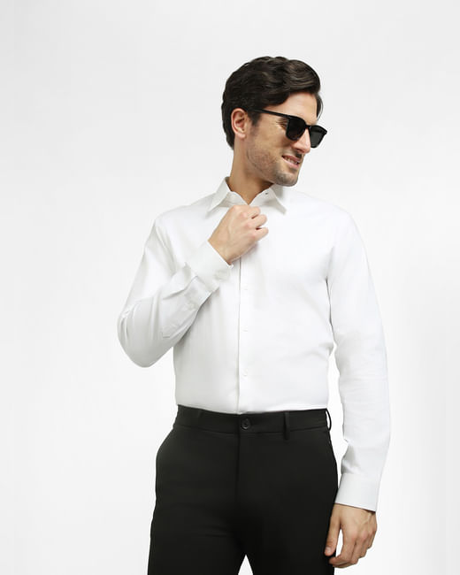 White Formal Full Sleeves Shirt
