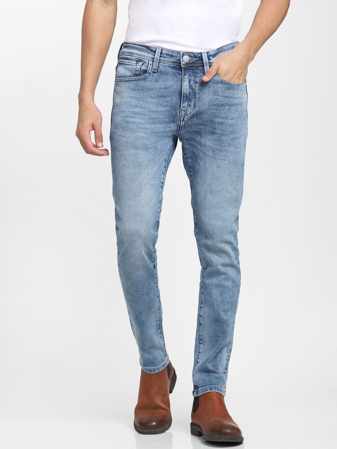 Shop Light Wash Blue Men Stylish Jeans At Great Price – Rockstar Jeans