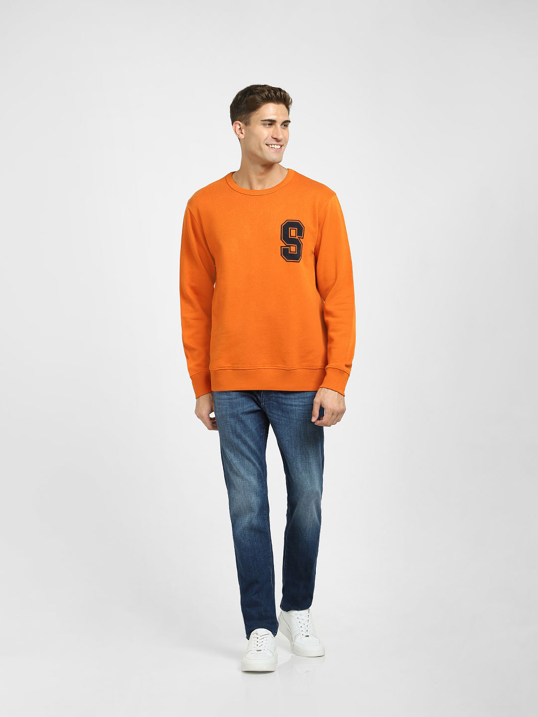 Orange sweatshirt for clearance men