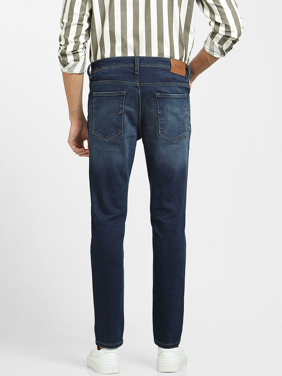 Selected homme indigo jeans best sale slim fit