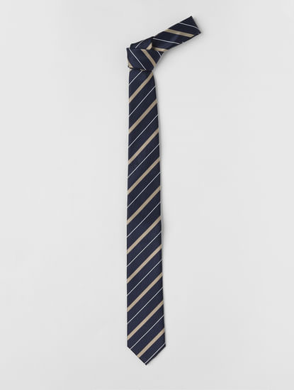 Brown Striped Formal Tie