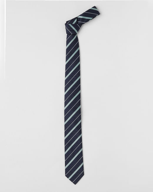 Green Striped Formal Tie