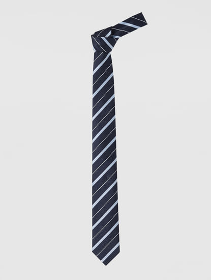 Blue Striped Formal Tie