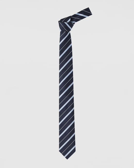 Blue Striped Formal Tie