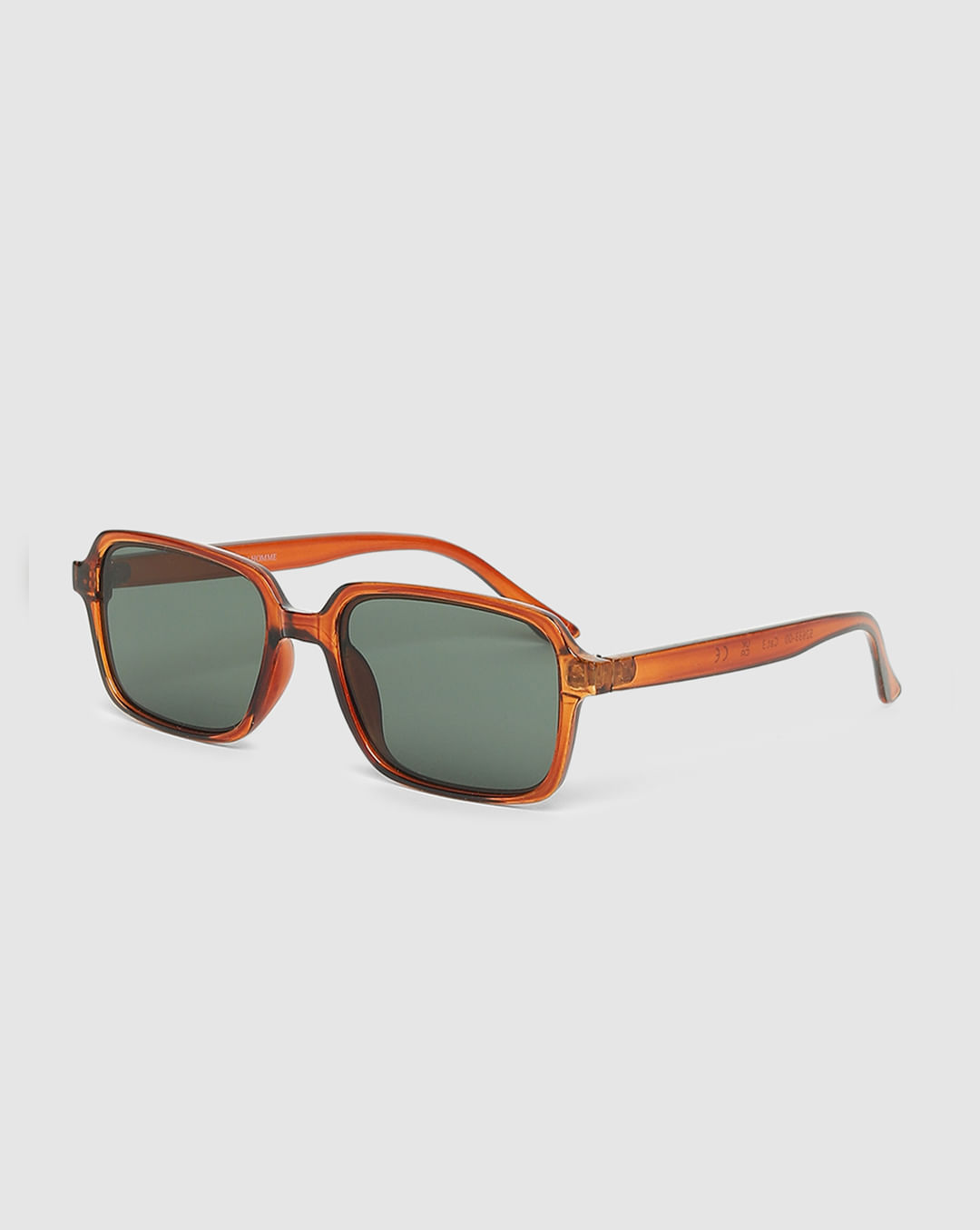 SELECTED HOMME Brown Rectangular Sunglasses