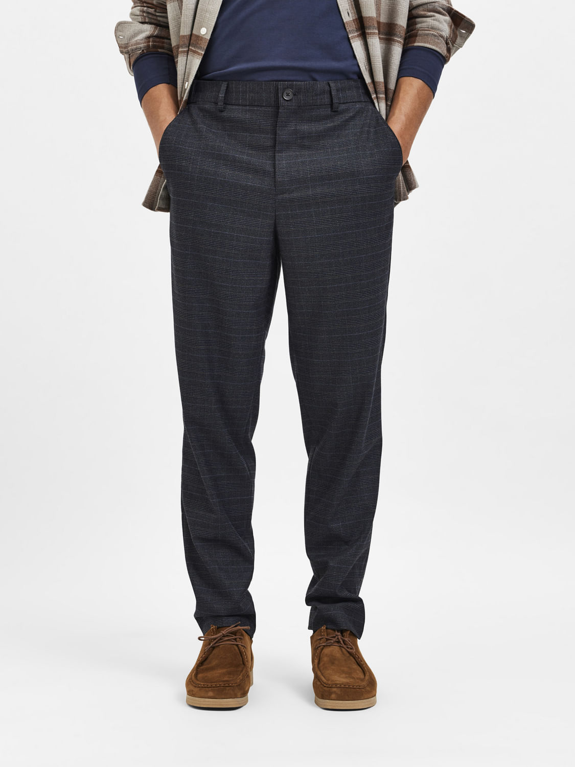 Buy SELECTED Blue Woollen Smart Casual Trousers  Trousers for Men 1428801   Myntra