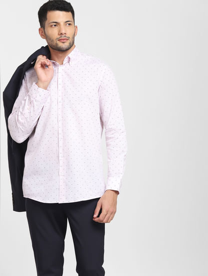 Pink Button-Down Formal Shirt