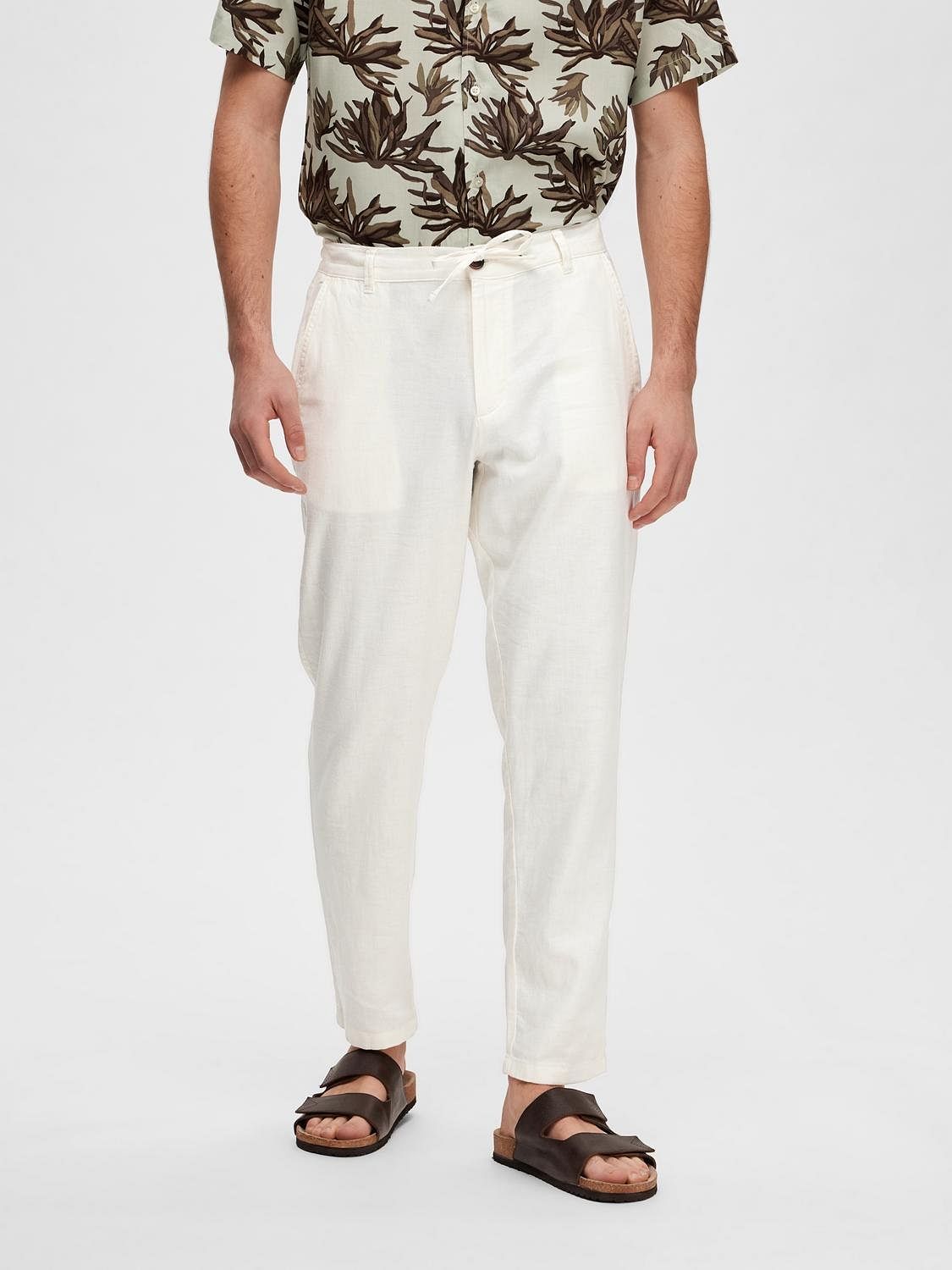Acne Studios - Linen blend trousers - Cream white