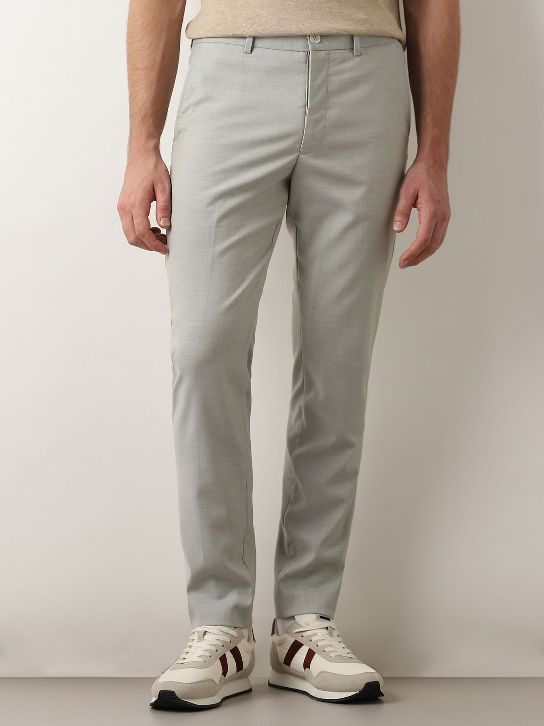 Mens Fall/Winter Slim Pants Woolen Skinny Suit Trousers Business Casual  Trousers | eBay