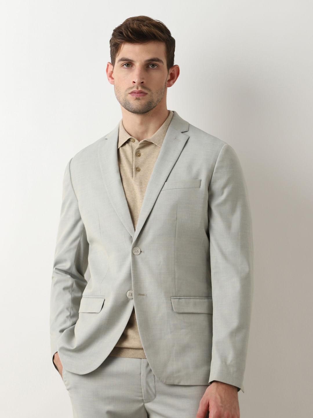 Classic Simple Mens Jeans Suit Slim Fit Grey Long Sleeve Jacket And Pants  Two Piece Casual Couple Male Denim Suits Size M 5XL From Iceyyoung, $57.05  | DHgate.Com
