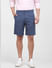 Blue Organic Cotton Check Shorts