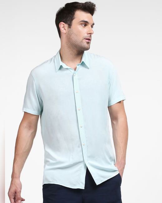 Pastel Blue Half Sleeves Shirt