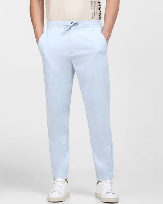 Blue Organic Cotton & Linen Pants