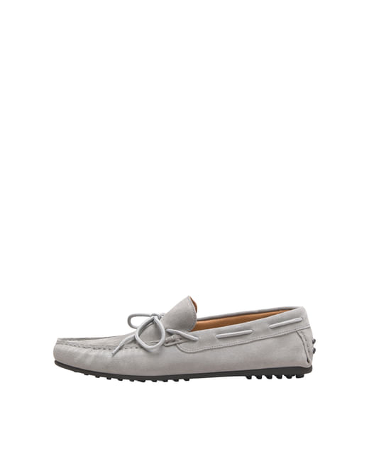 Buy Grey Suede Loafers for Men Online in India at SELECTED HOMME ...