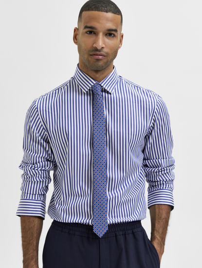 Blue Printed Tie