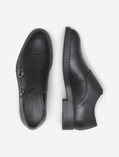 Black Buckle Detail Formal Shoes