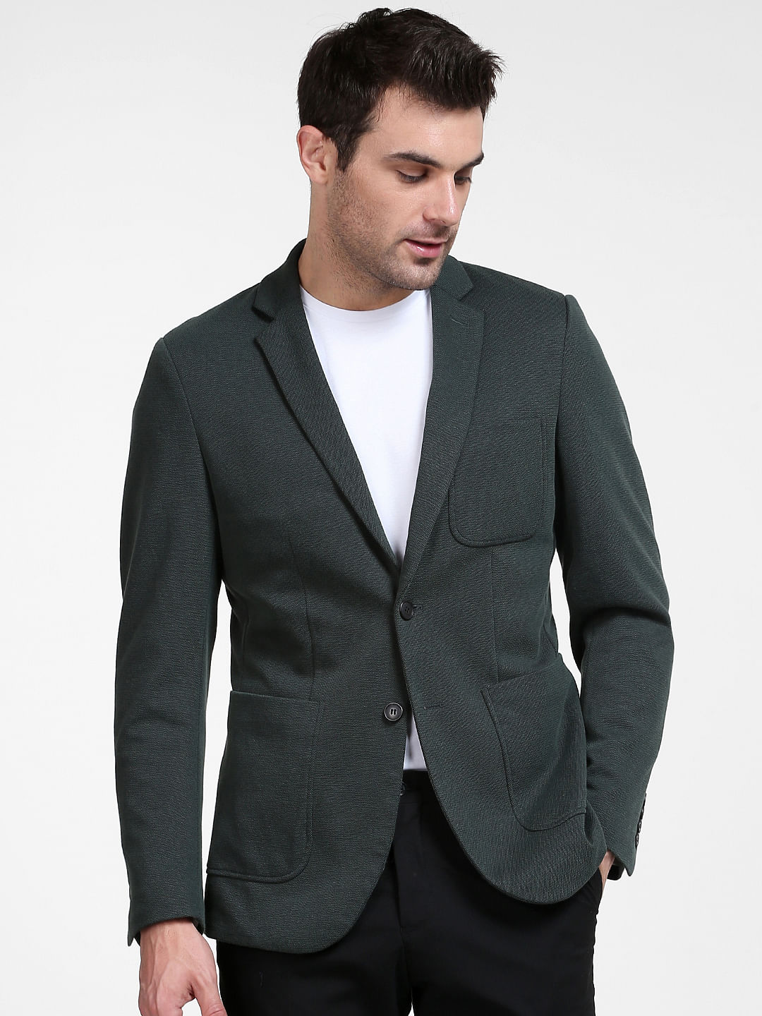 Dark green deals colour blazer