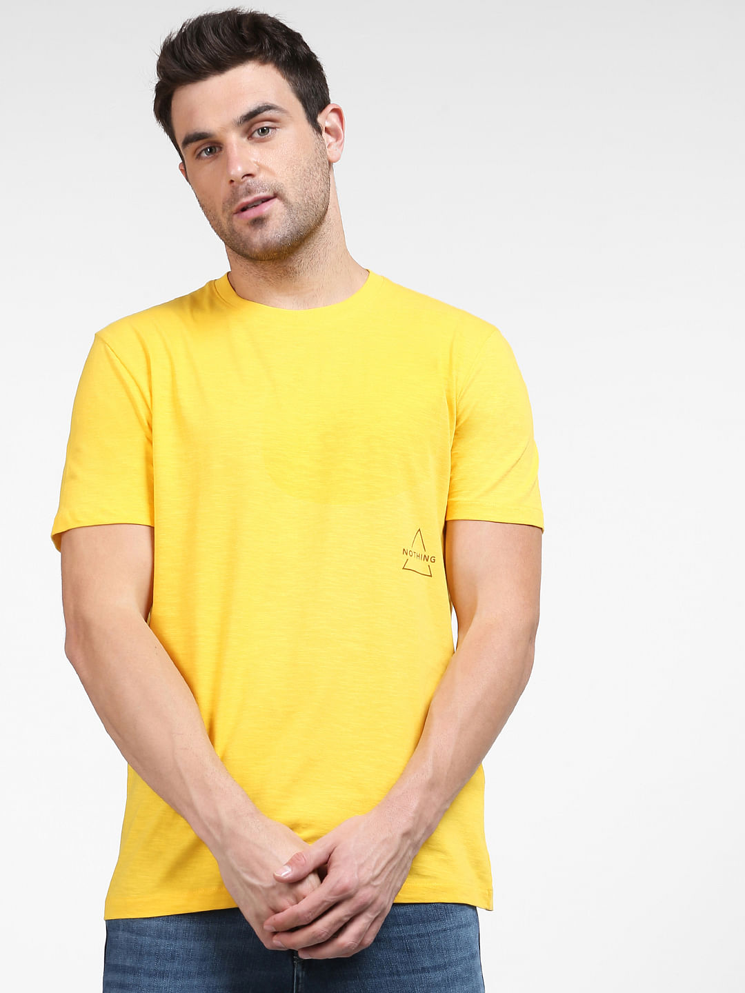 Buy Klizen Men Yellow Solid Denim Full Sleeve Jacket Online at Best Prices  in India - JioMart.