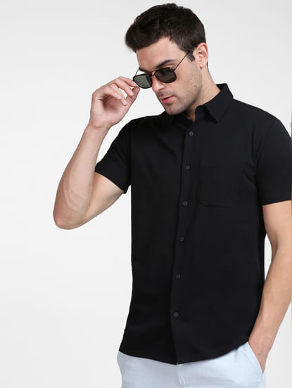Black Half Sleeves Shirt