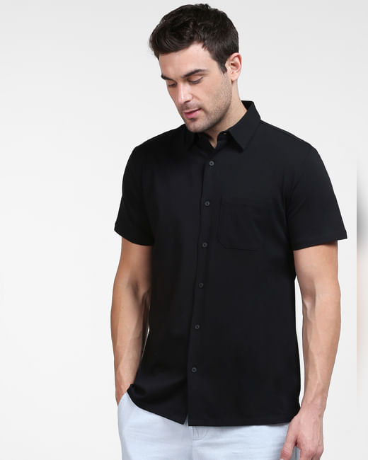 Black Half Sleeves Shirt