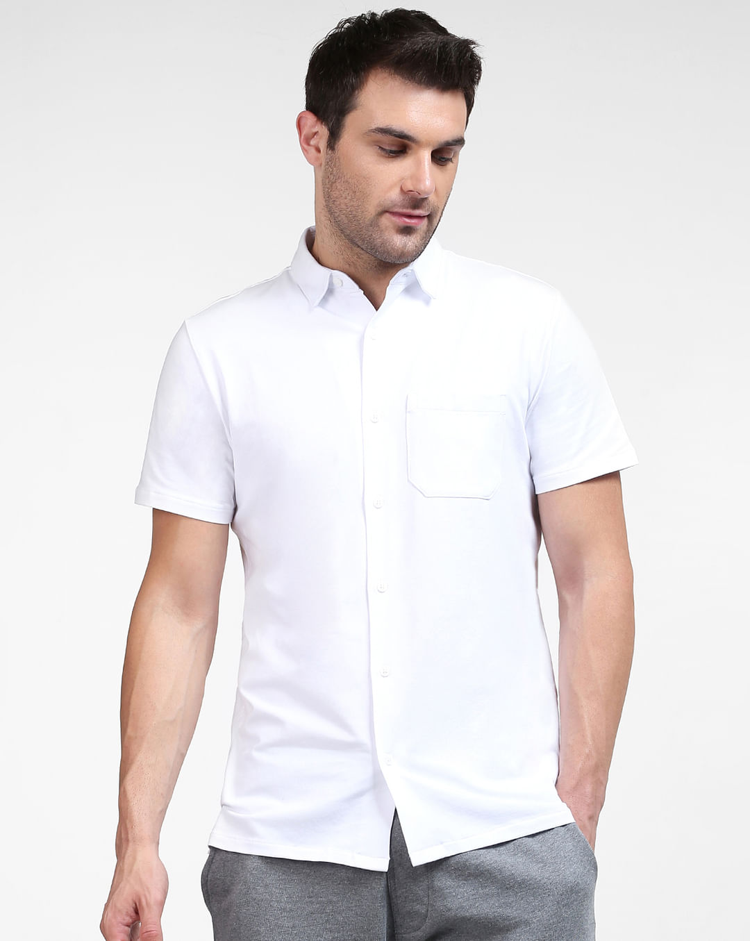 Buy White Half Sleeves Shirt for Men Online in India at SELECTED HOMME ...