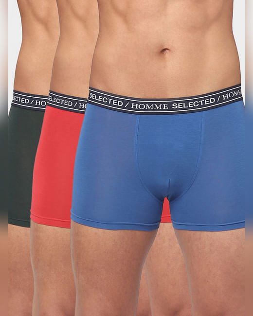 Pack of 3 Trunks - Blue, Red, Green