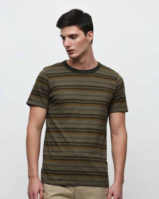 Green Striped Organic Cotton T-shirt