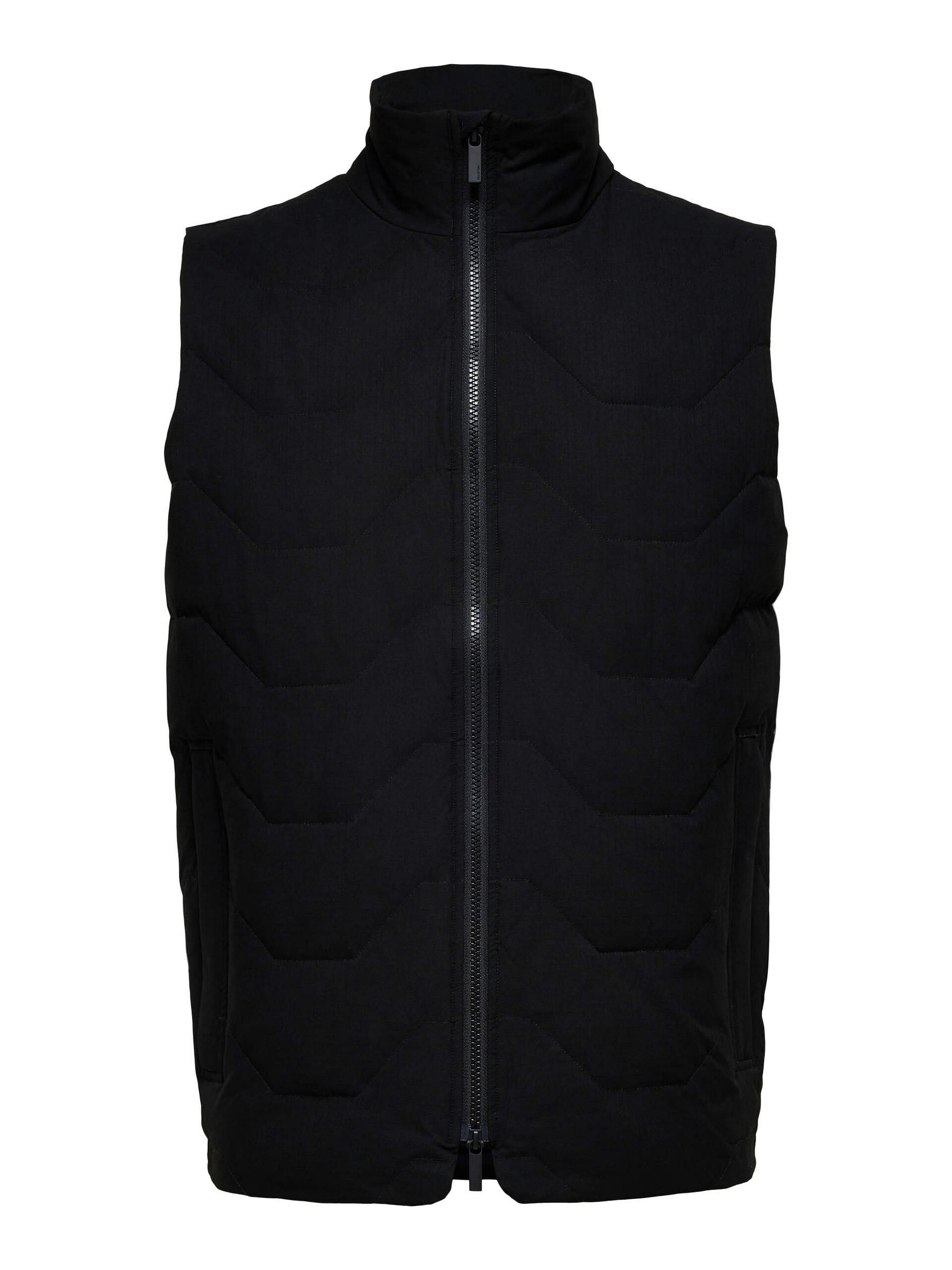 Mens black store puffer gilet