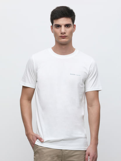 Buy White T-Shirts for Men, White Printed T-Shirt, plain white t