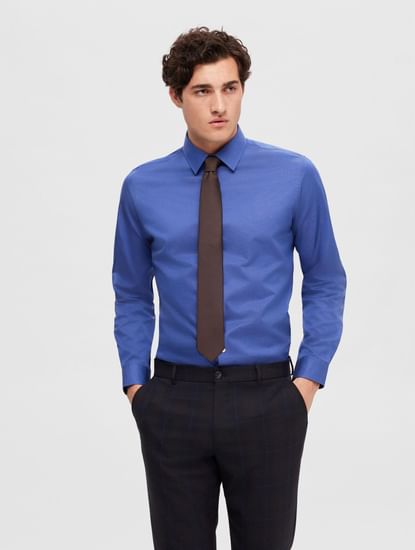 Buy Blue Shirts for Men, Blue Printed Shirt: SELECTED HOMME