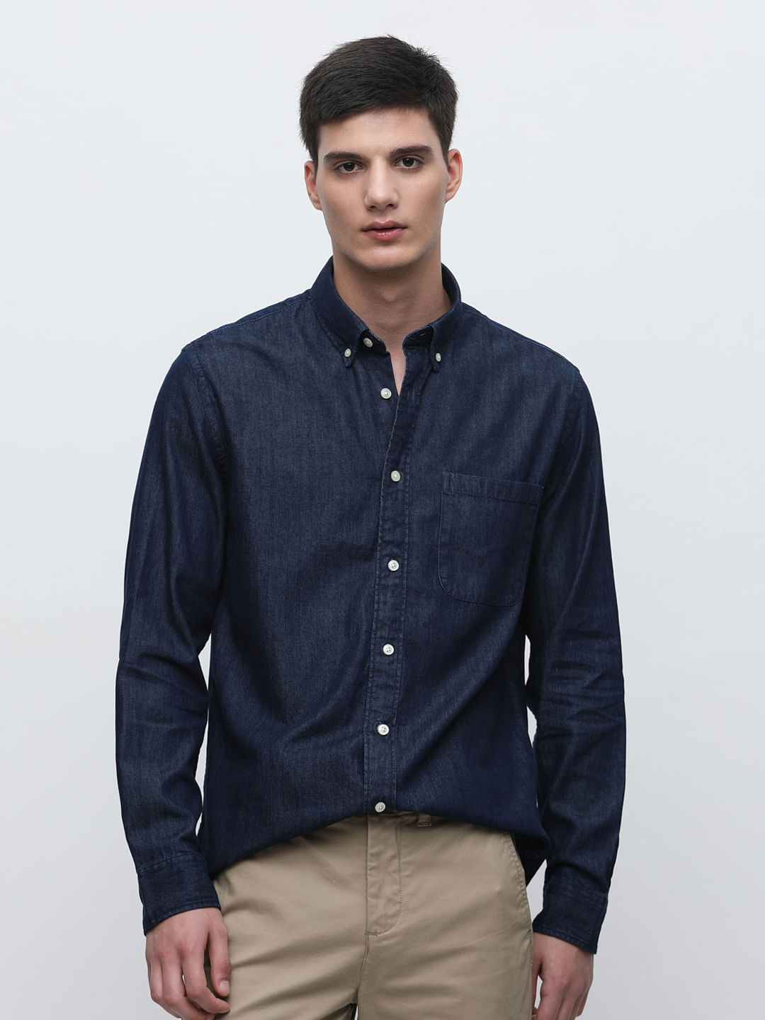 Buy Levis Men Blue Slim Fit Faded Casual Denim Shirt - Shirts for Men  8199033 | Myntra