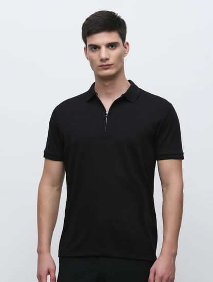Buy The Cotton Company Men's Luxury Polo T Shirt - Black online