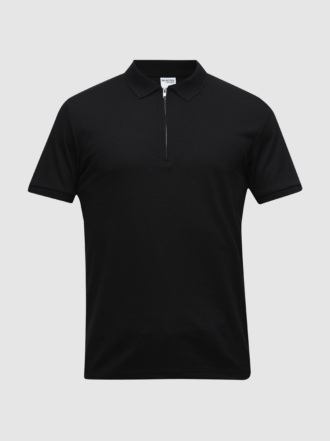 Black polo tee clearance shirt