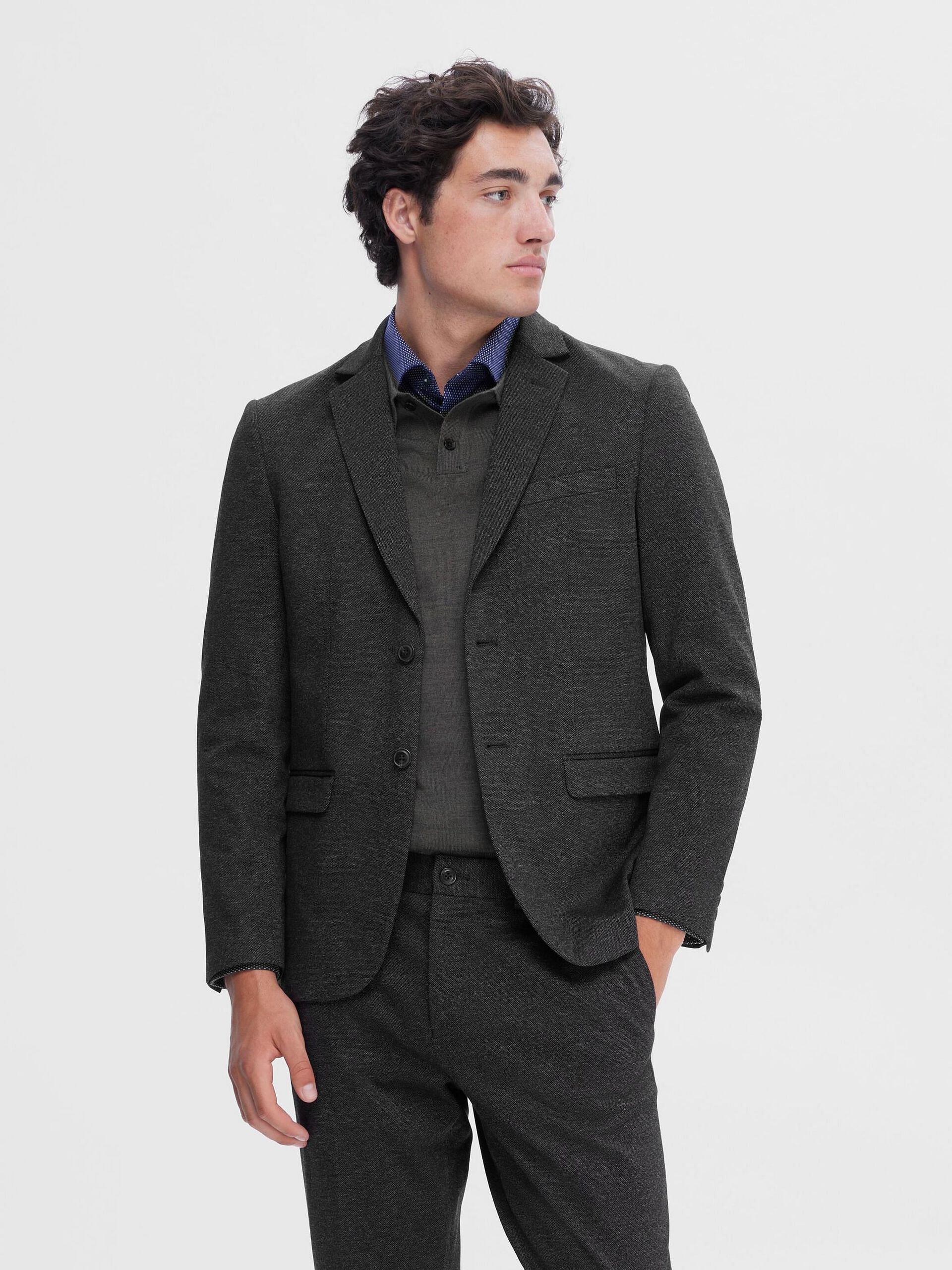 All black with gray blazer best sale