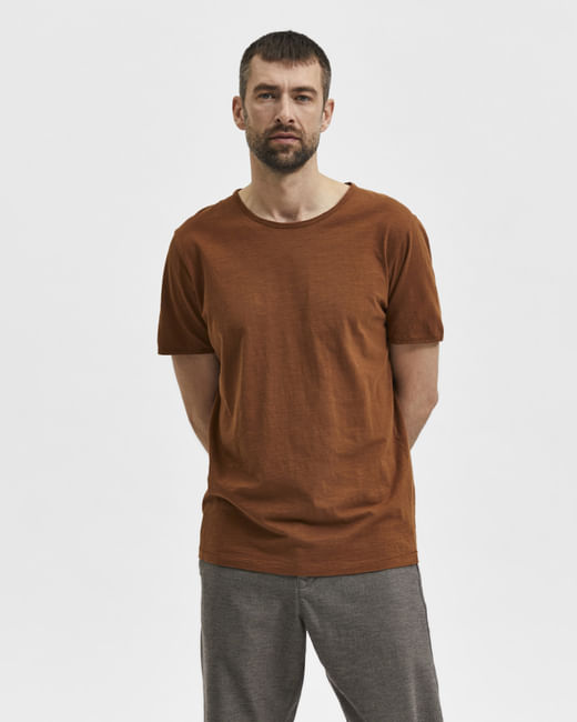 Toffee Brown Crew Neck T-shirt