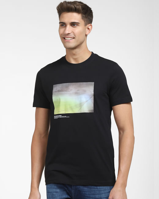 Black Printed Organic Cotton T-shirt