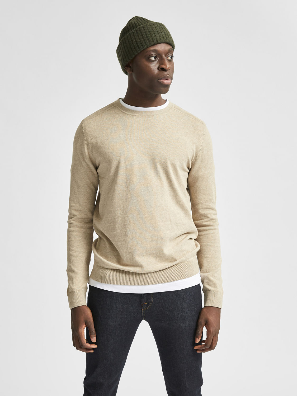 Buy Light Brown Crew Neck Pullover for Men Online at SELECTED HOMME 278128503