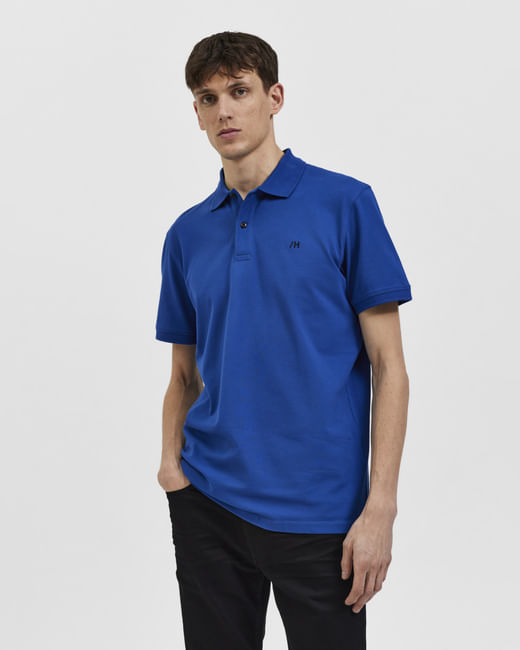 Blue Polo Neck T-shirt