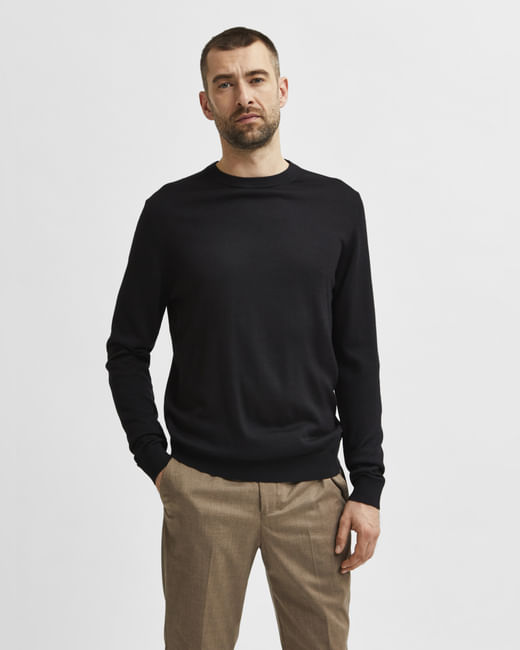 Black Regular Fit Pullover 