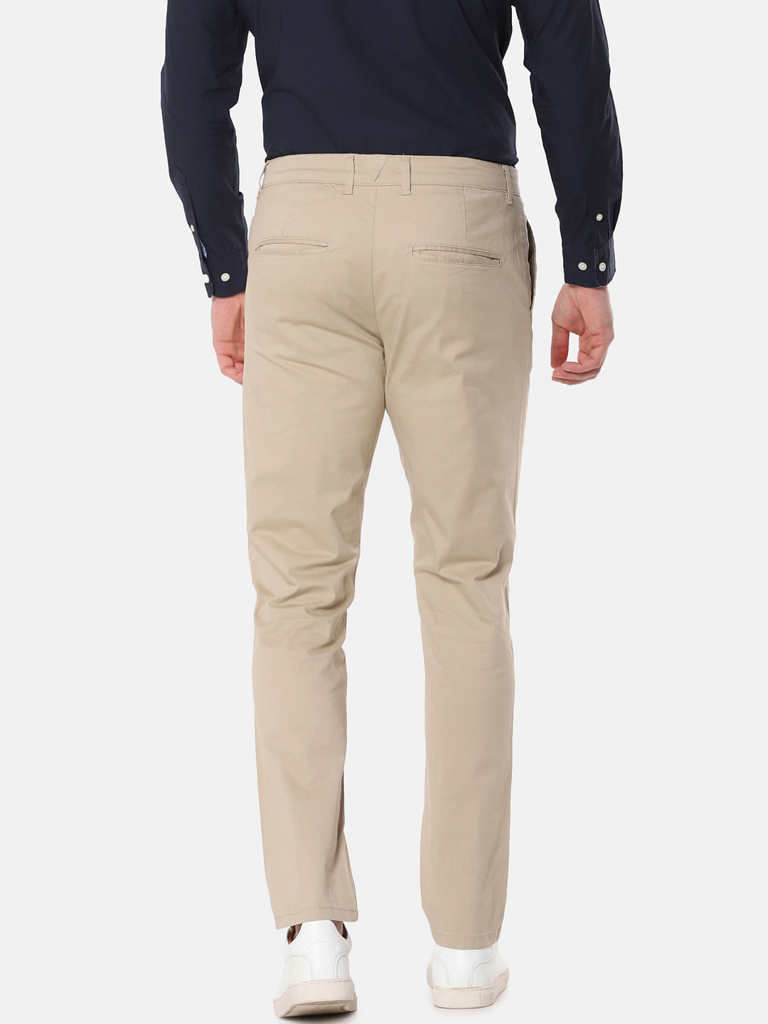 mid rise slim fit chinos