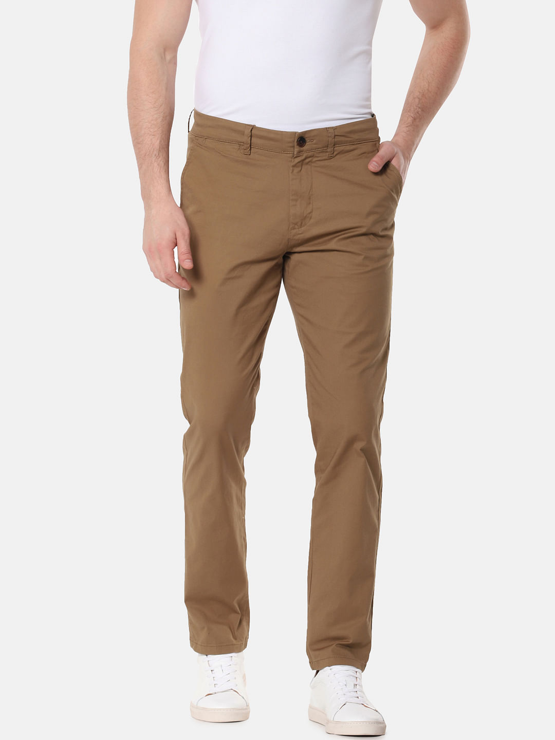 Buy Light Grey Trousers & Pants for Men by COOL COLORS Online | Ajio.com