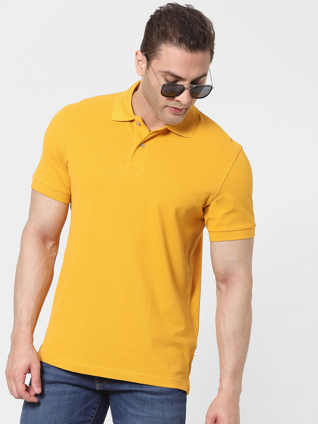 yellow colour polo t shirt