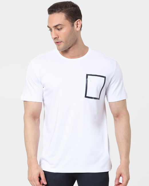 White Organic Cotton Crew Neck T-shirt