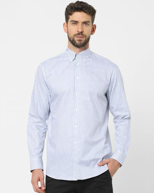 Blue Striped Organic Cotton Shirt