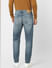 Blue Mid Rise Loose Fit Jeans