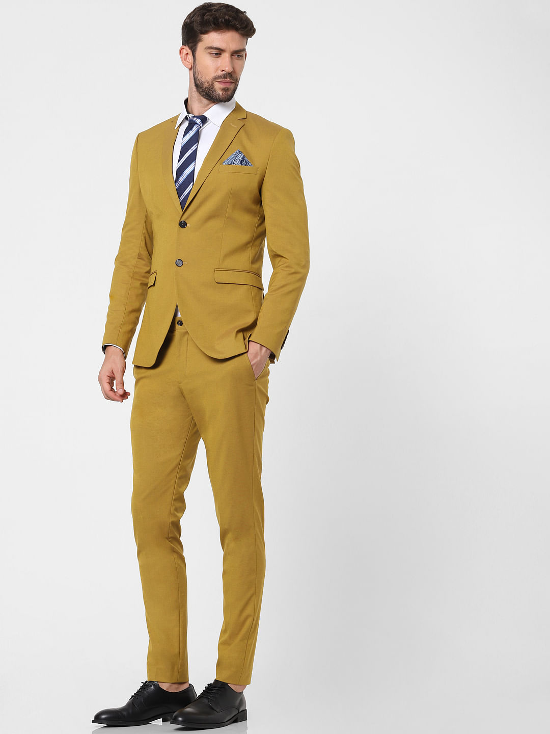 Buy Jatin Malik Yellow Moss Button Down Jacket And Pant Set Online  Aza  Fashions