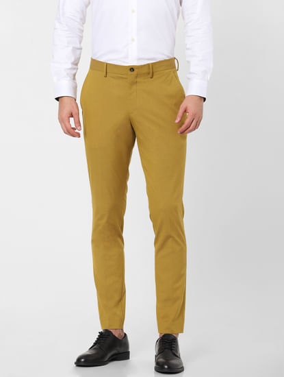 Mustard Slim Fit Suit Trousers